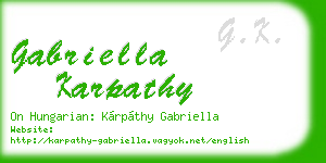 gabriella karpathy business card